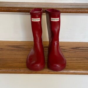 Hunter Children’s Kids Bold Red Rain Boots size 10 toddler